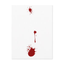 Vampire, werewolf, cannibal blood drips postcards