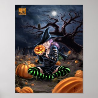 Vampire Witch Poster print
