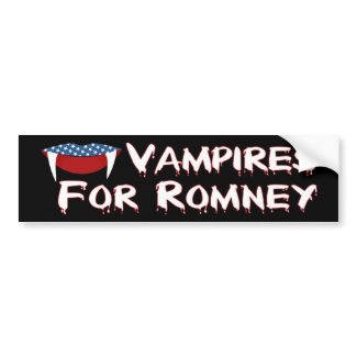 Vampires For Romney Fun Halloween Bumper Stickers