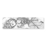 Vampire's Kiss by Al Rio - Vampire and Woman Art bumper stickers