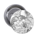 Vampire's Kiss by Al Rio - Vampire and Woman Art Button