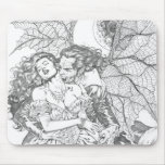 Vampire's Kiss by Al Rio - Vampire and Woman Art Mouse Pad