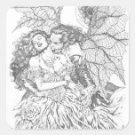 Vampire's Kiss by Al Rio - Vampire and Woman Art Sticker