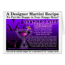 Vampire's Kiss Martini Recipe Card