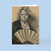 Vampiress Dia de los Muertos Card cards