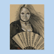 Vampiress Dia de los Muertos Postcard postcards