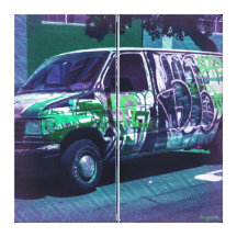 Van A roid  - SanFrancisco Graffiti truck Gallery Wrap Canvas
