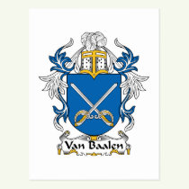 Van Baalen Family Crest Postcard