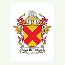 Van Benschop Family Crest Postcard