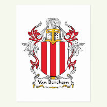 Van Berchem Family Crest Postcard