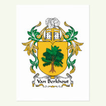 Van Berkhout Family Crest Postcard