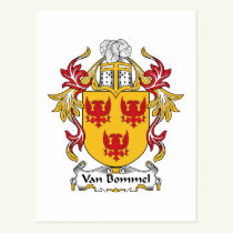 Van Bommel Family Crest Postcard
