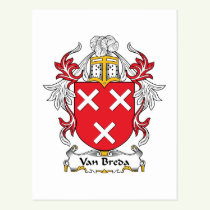 Van Breda Family Crest Postcard