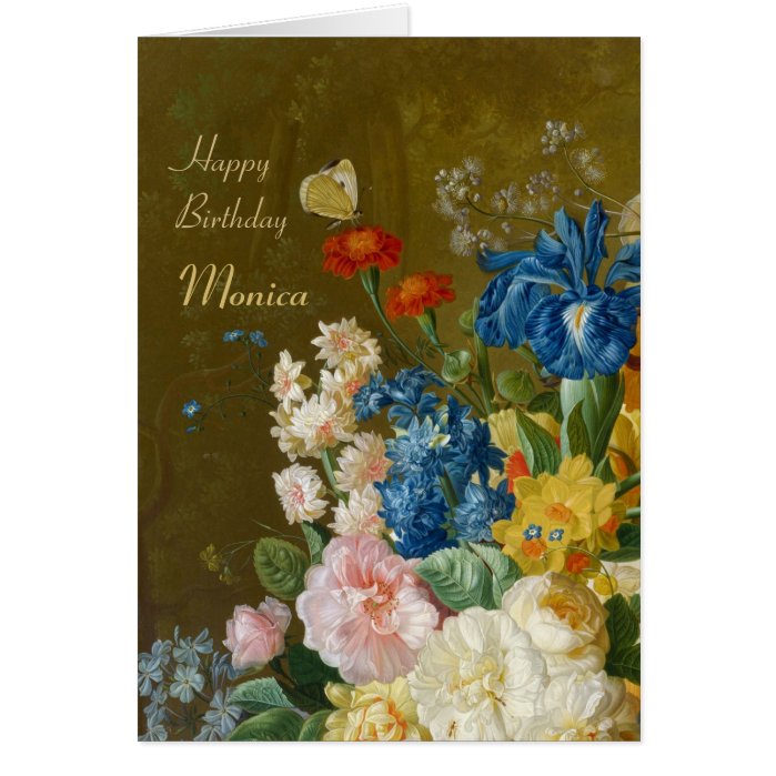 Van Brussel Flowers in a vase 1789 CC0259 Birthday Card