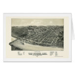 Van Buren, AR Panoramic Map - 1888 Greeting Card