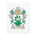 Van Den Brink Family Crest postcards by coatsofarms Van Den Brink Family Crest postcards