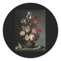 Van Der Ast Flowers in a Vase Round Sticker