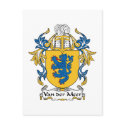 Van der Meer Family Crest postcards by coatsofarms Van der Meer Family Crest postcards