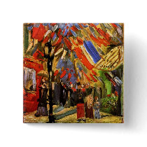 Van Gogh 14th Of July Celebration In Paris Button