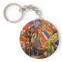 Van Gogh 14th Of July Celebration In Paris Key Chain