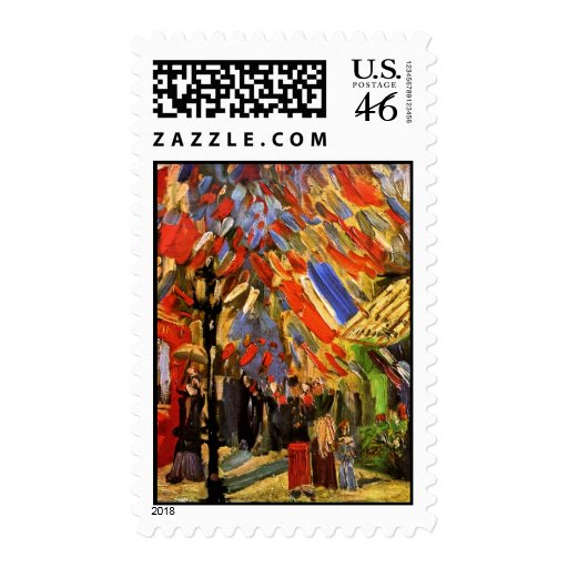 Van Gogh 14th Of July Celebration In Paris Postage