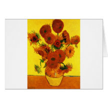 Van Gogh 15 Sunflowers Greeting Cards