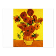 Van Gogh 15 Sunflowers Postcard