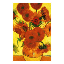 Van Gogh 15 Sunflowers Stationery Paper