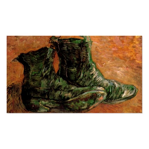 Van Gogh, A Pair of Shoes, Vintage Still Life Business Card (back side)
