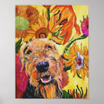 Van Gogh Airedale Poster