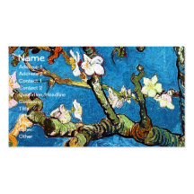 Van Gogh Blossoming Almond Tree (F671) Fine Art Business Card Templates