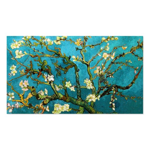 Van Gogh Blossoming Almond Tree (F671) Fine Art Business Card (back side)
