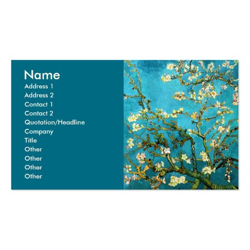 Van Gogh Blossoming Almond Tree (F671) Fine Art Business Card