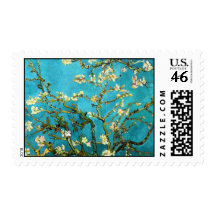 Van Gogh Blossoming Almond Tree (F671) Fine Art Stamps