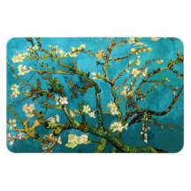 Van Gogh Blossoming Almond Tree (F671) Fine Art Rectangle Magnet