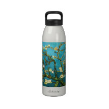 Van Gogh Blossoming Almond Tree (F671) Fine Art Reusable Water Bottles