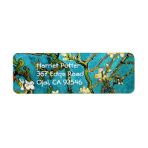 Van Gogh Blossoming Almond Tree Return Address Label