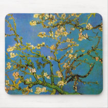 Van Gogh; Blossoming Almond Tree Mouse Pads