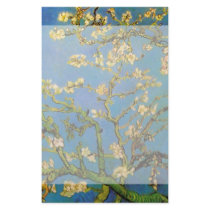 Van Gogh; Blossoming Almond Tree Custom Stationery