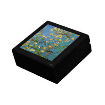 Van Gogh; Blossoming Almond Tree, Vintage Flowers Trinket Boxes