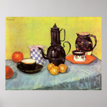 Van Gogh Blue Enamel Coffeepot, Earthenware, Fruit Posters