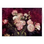Van Gogh Bowl with Peonies & Roses Greeting Card