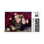 Van Gogh Bowl with Peonies & Roses Postage Stamp