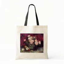 Van Gogh Bowl with Peonies & Roses Tote Bag