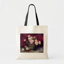 Van Gogh Bowl with Peonies & Roses Tote Bag