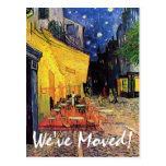 Van Gogh, Cafe Terrace at Night, Change of Address Postcard