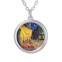 Van Gogh Cafe Terrace At Night Custom Necklace