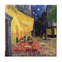 Van Gogh Cafe Terrace At Night Tile