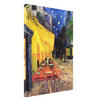 Van Gogh; Cafe Terrace at Night, Vintage Fine Art Canvas Print