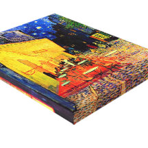 Van Gogh Cafe Terrace (F467) Vintage Fine Art Stretched Canvas Prints